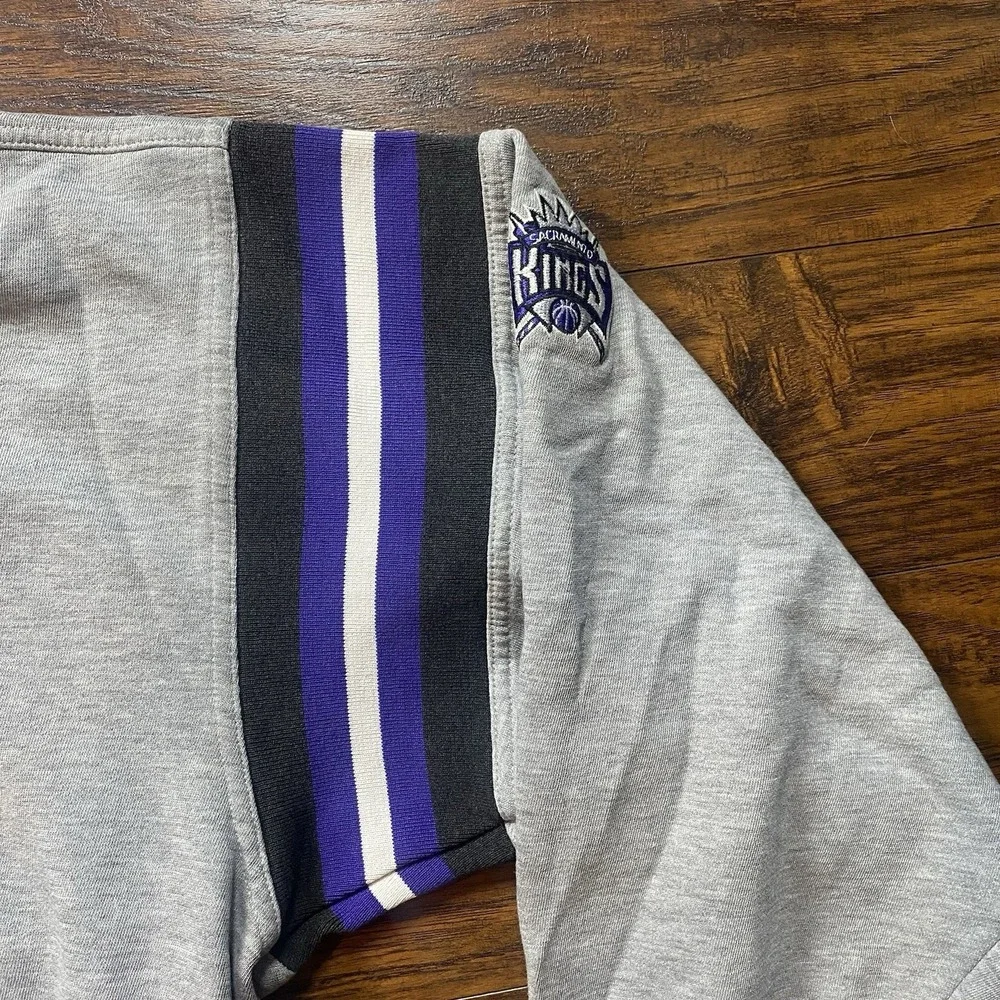 Vtg 90s NBA Sacramento Kings Lee Sport Ringer Hoodie Mens 2XL Sweatshirt